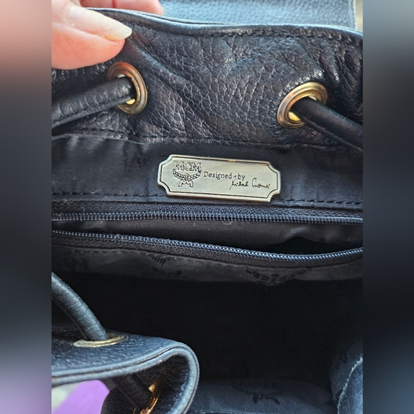 MCM Black Leather Backpack - Picture 10 of 12